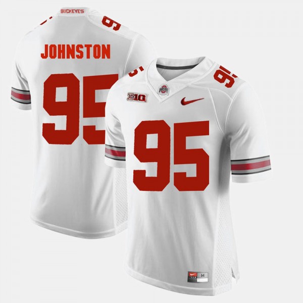 Ohio State Buckeyes Cameron Johnston Men's #95 Game Alumni White College Football Jersey 2404UZHL8